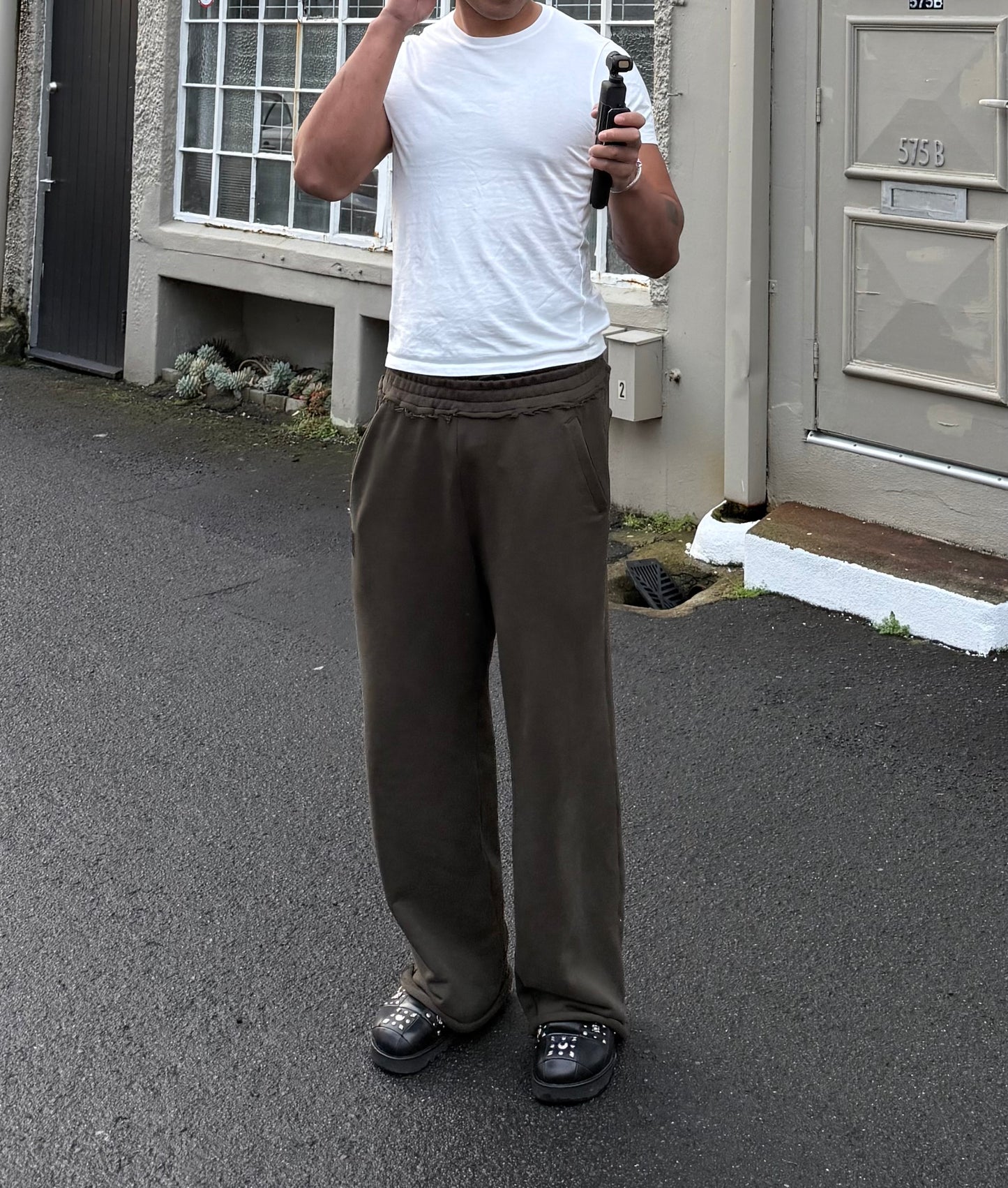 Dark Green Baggy sweat pants